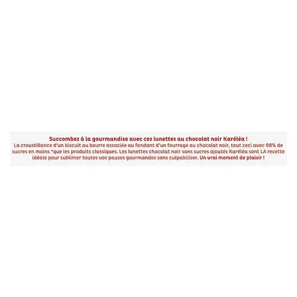 Karéléa Biscuits Sans Sucres Ajoutés Lunettes Chocolat Noir 175g