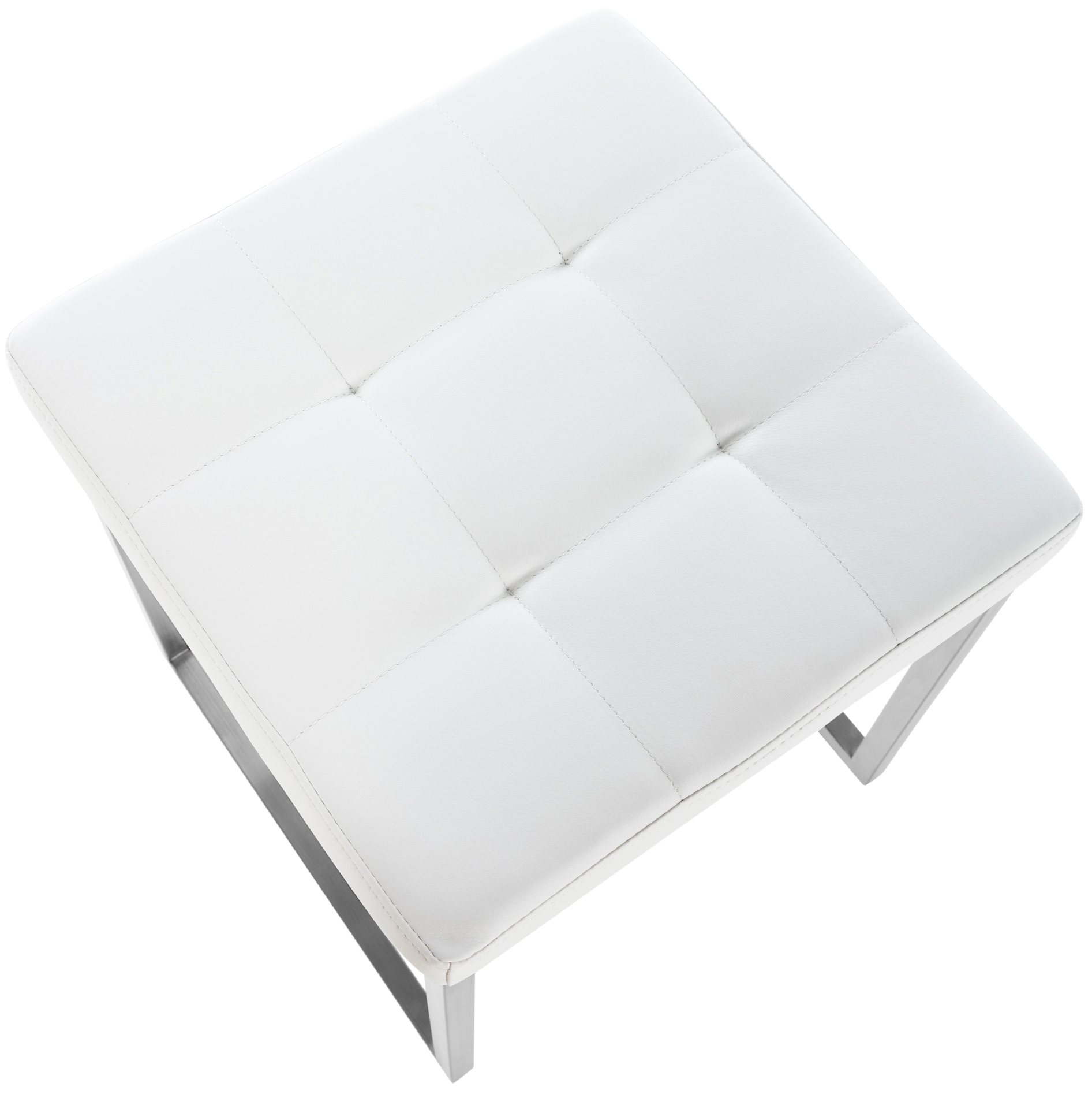 CLP 2er Set Edelstahl-Sitzhocker Barci Kunstleder I Moderne Hocker Mit Hochwertiger Polsterung Und Bodenschonern In Vielen Farben