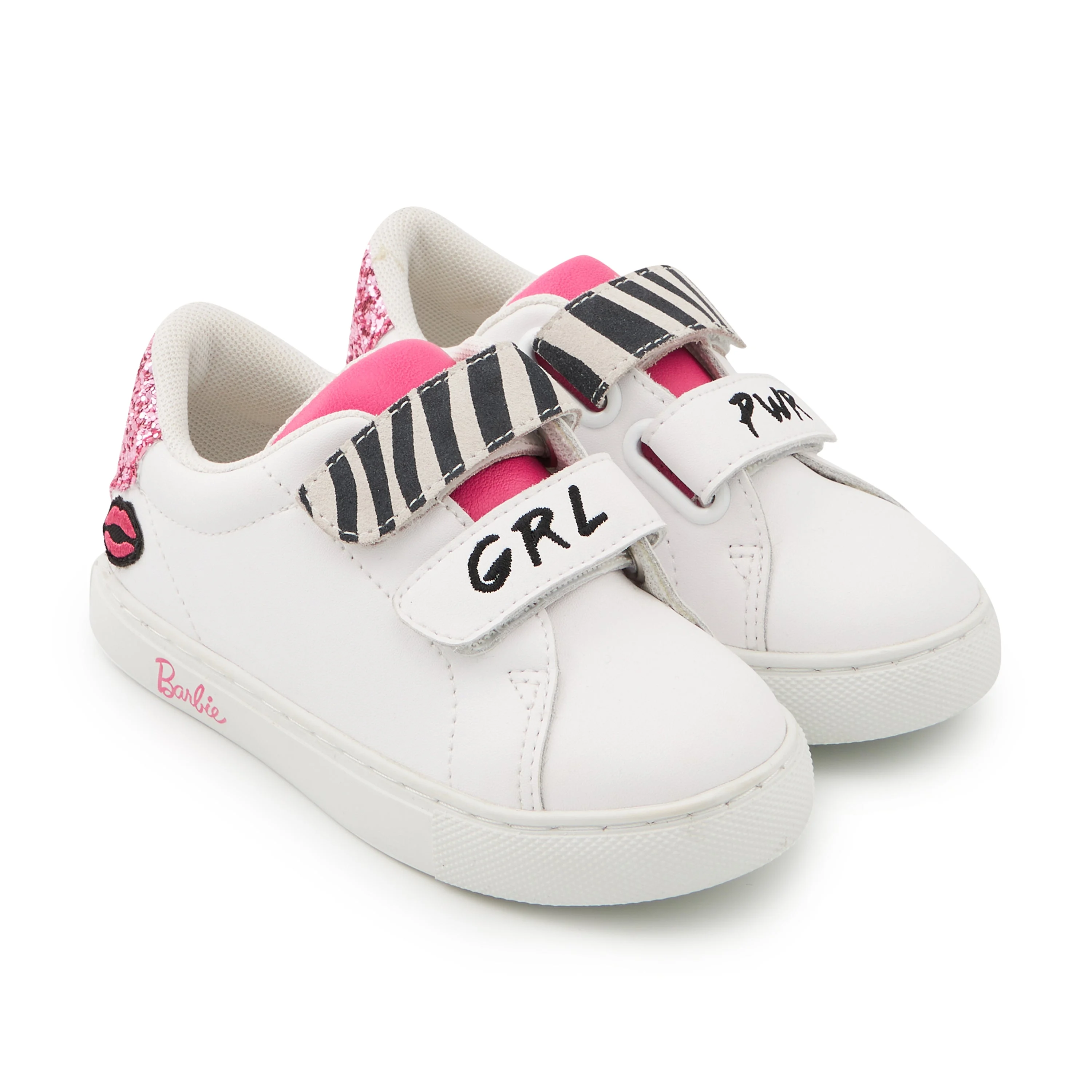 MINI EDITH GRL PWR ZEBRA - Sneakers en cuir | Blanc