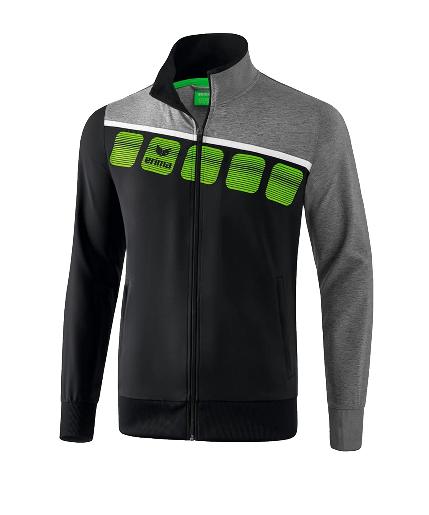 Erima 5-C Präsentationsjacke Schwarz Grau