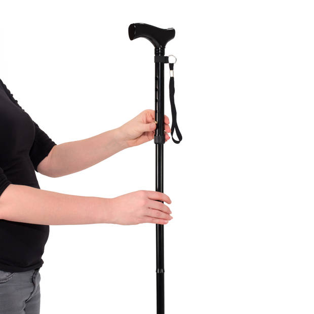 Vitility wandelstok opvouwbaar - zwart