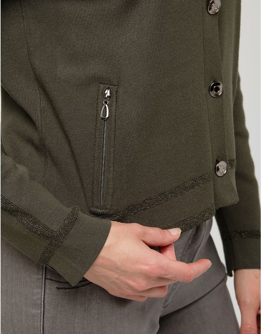 Gilet irisé vert kaki
