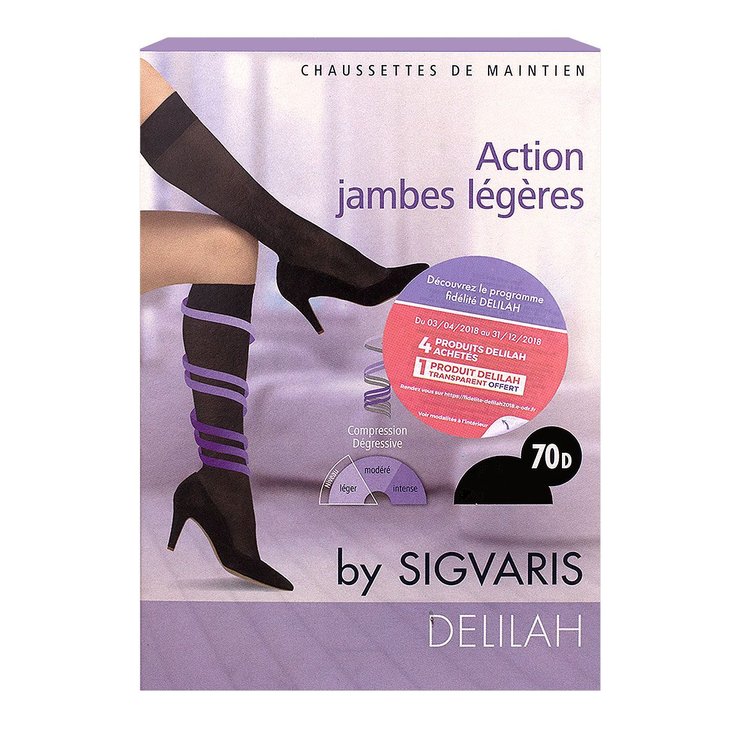 Delilah 70D chaussettes de maintien noir T3