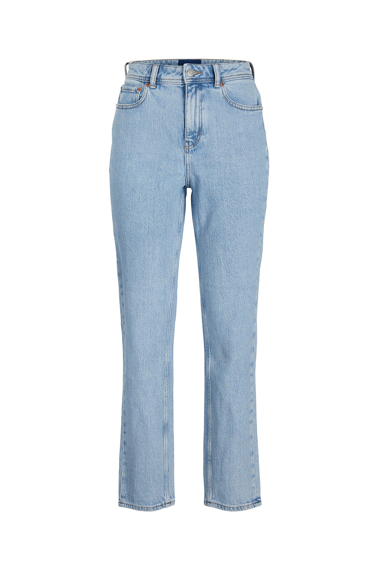 calça jeans reta clara