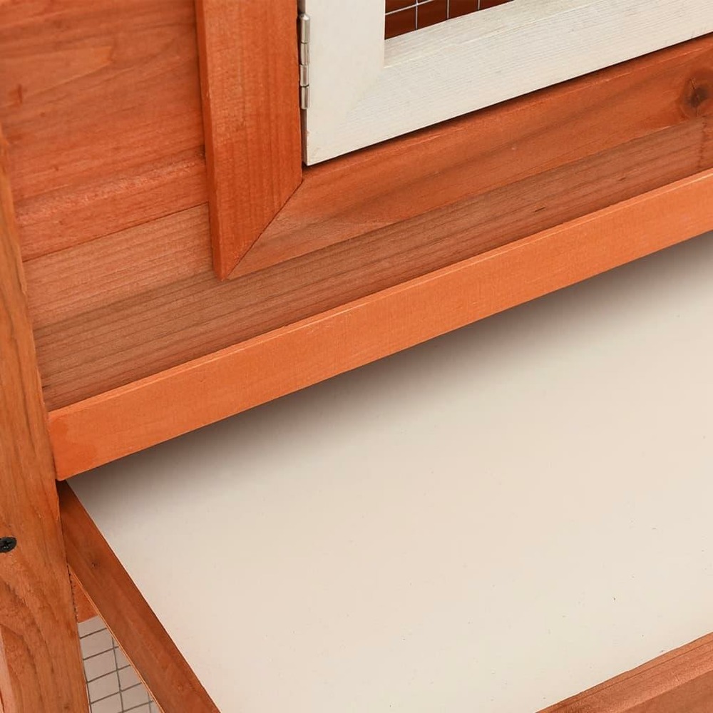 Clapier large d'extérieur 192 x 50 x 101 cm avec maison double