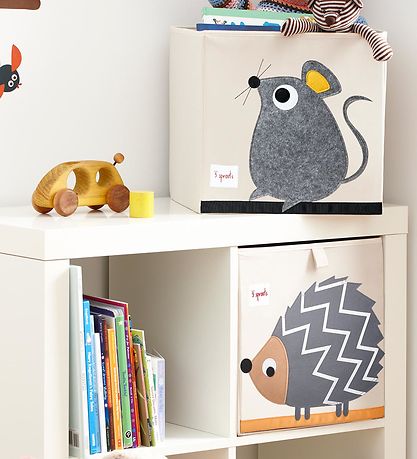 3 Sprouts Aufbewahrungsbox - 33x33x33 - Maus