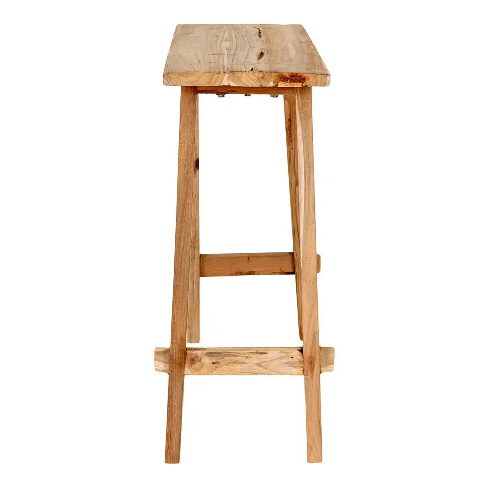 Sidetable Teakhout Naturel - 90x30x80cm - Landelijke Stijl