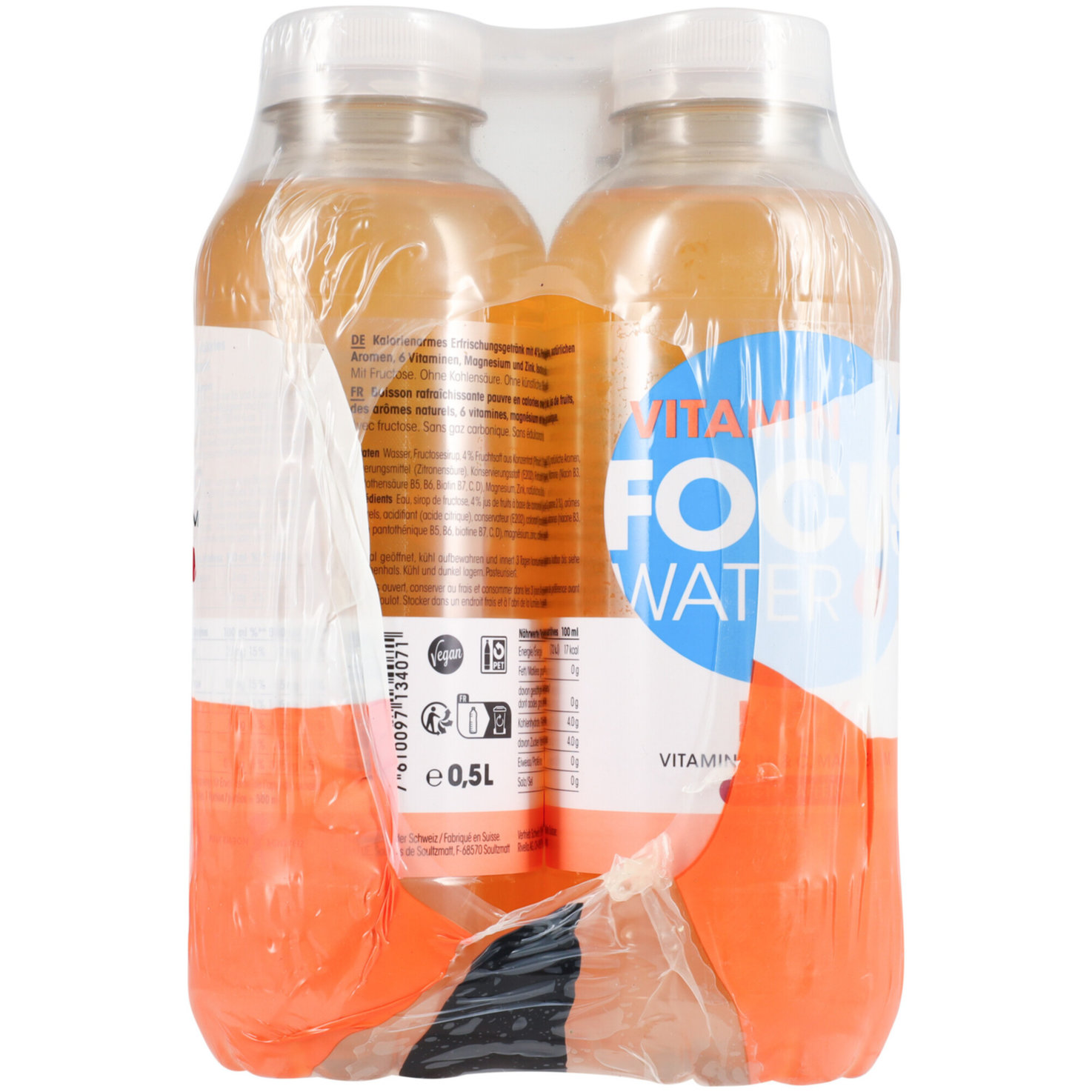 FOCUSWATER Kick Pfirsich & Apfel 6x50cl -300cl