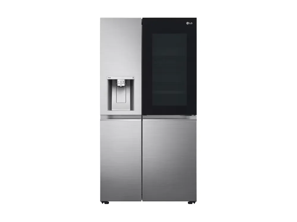 LG GSXV91PZAE - Køleskab/fryser - side-by-side med vanddispenser, isdispenser - Wi-Fi - bredde: 91.3 cm - dybde: 73.5 cm - højde: 179 cm - 635 liter - Klasse E - skinnende stål
