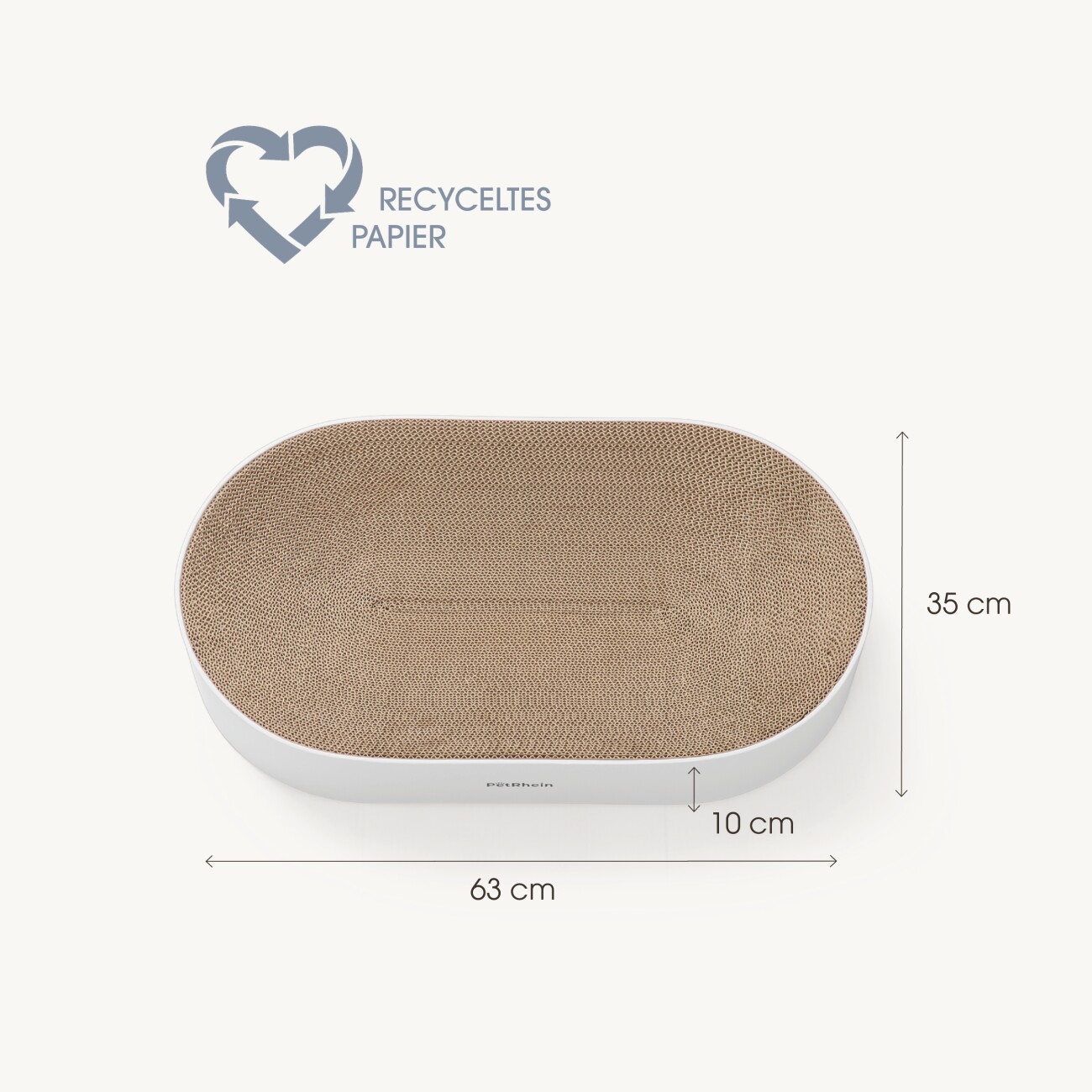 PetRhein Kratzpappe Zen Paw Series braun/ weiß