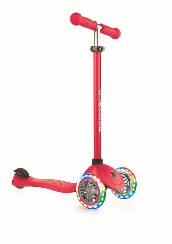 GLOBBER PRIMO LIGHTS rot, mit Leuchtrollen