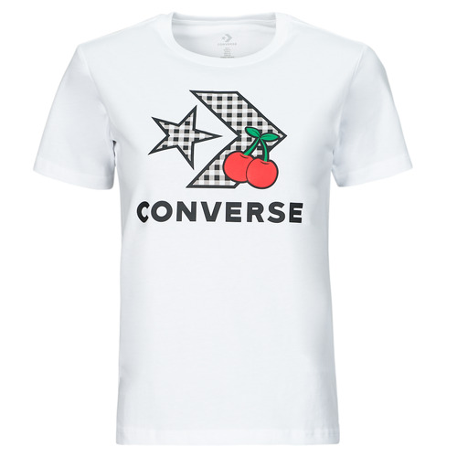 Converse - CHERRY STAR CHEVRON INFILL TEE WHITE - Blanc