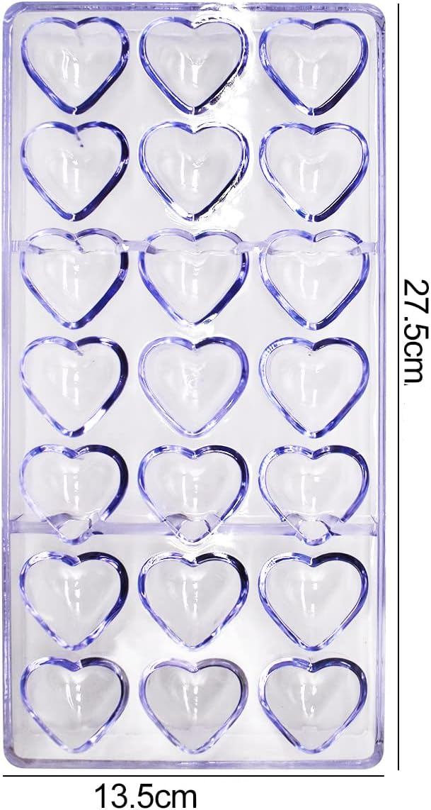 (2er Set) 42-fach Gussform 3D Pralinen Form für Fondant / Schokolade Kuchen   Muffin Dekoration - Rose / Herz