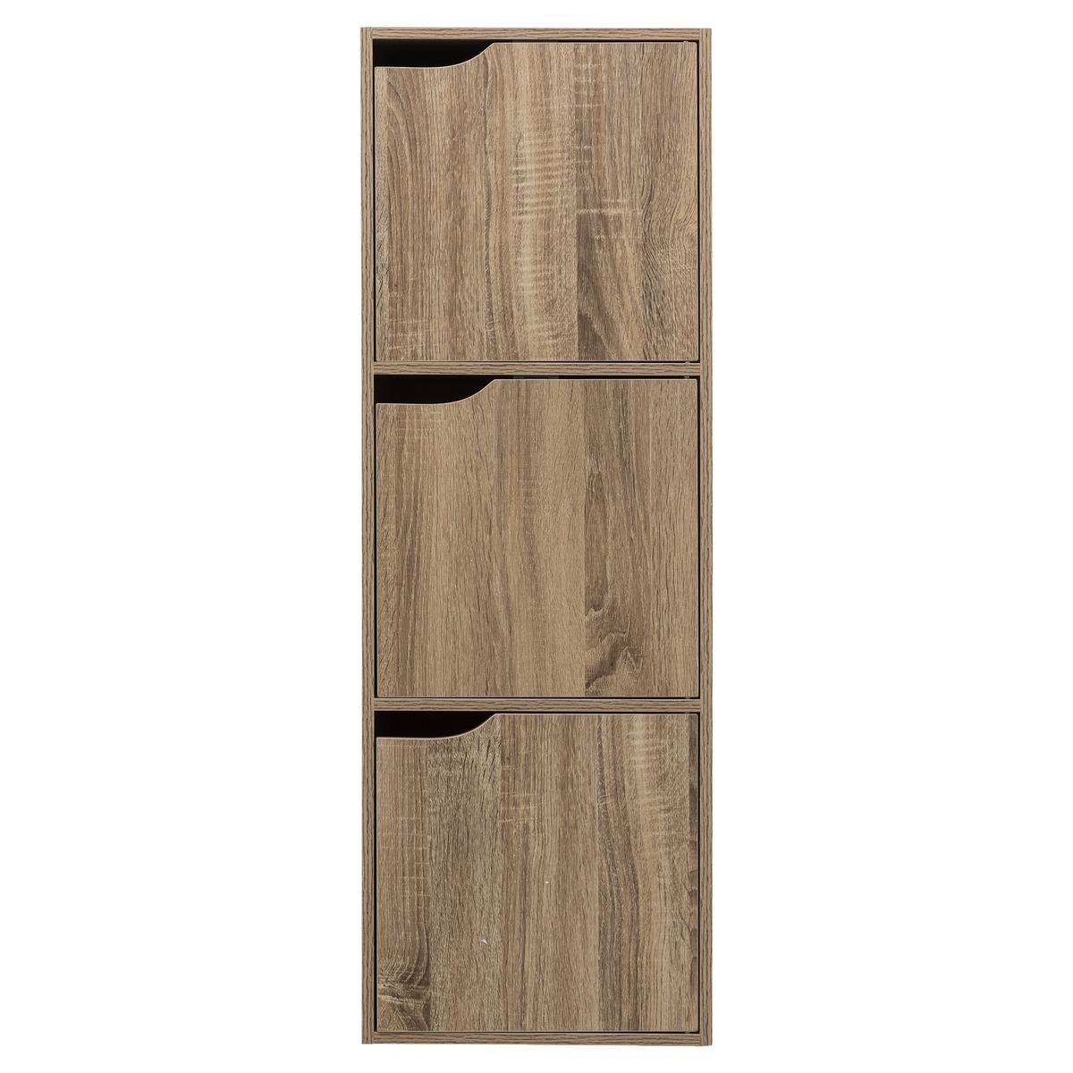 ETAGERE 3 CASES MIX N DOOR NATUREL