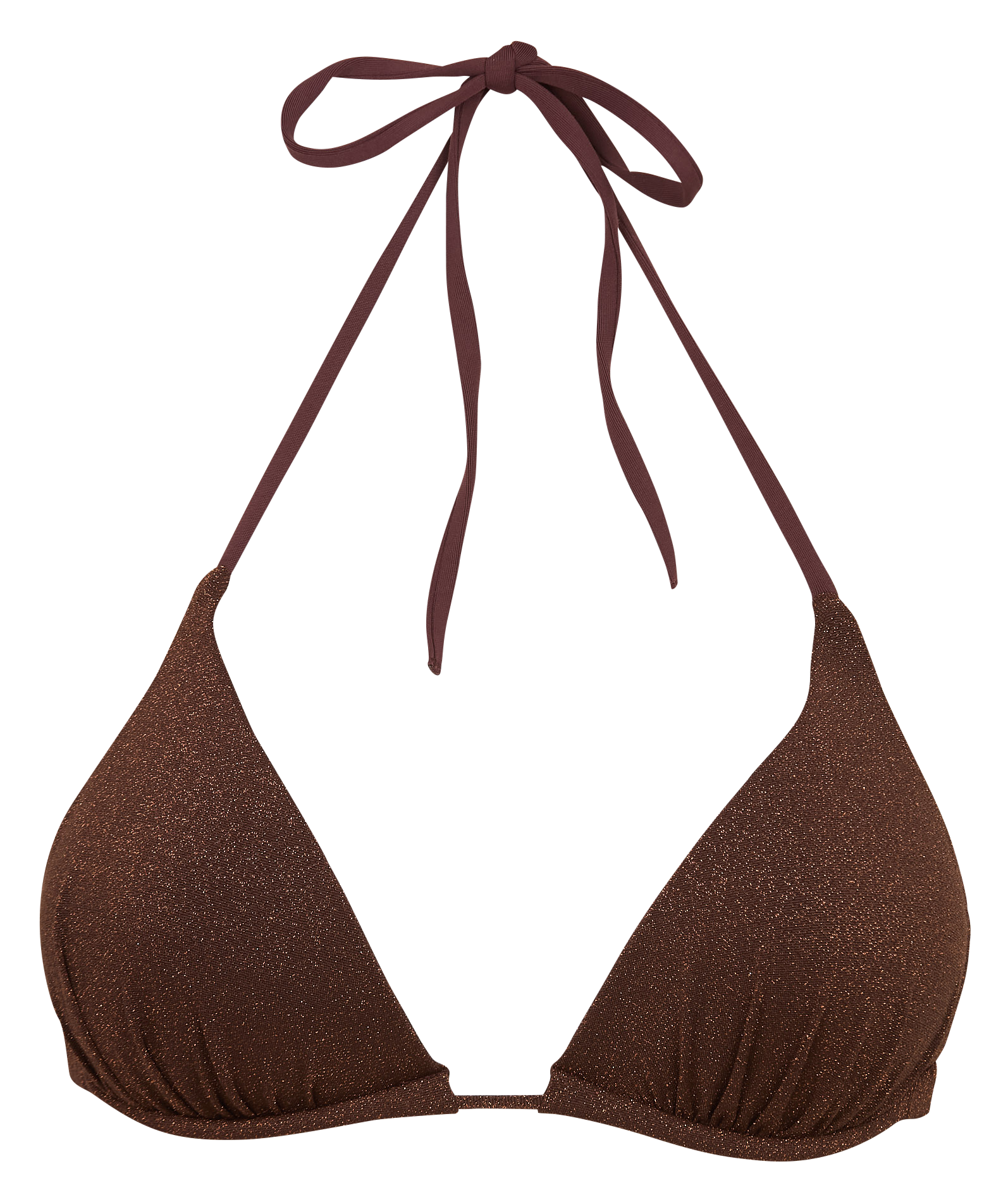 KATE - Haut de maillot de bain pailleté | Marron