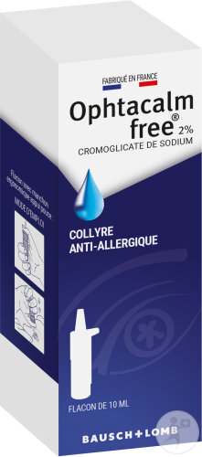 Chauvin Ophtacalm Free 2% Collyre Anti-Allergique Sans Conservateur Flacon 10ml