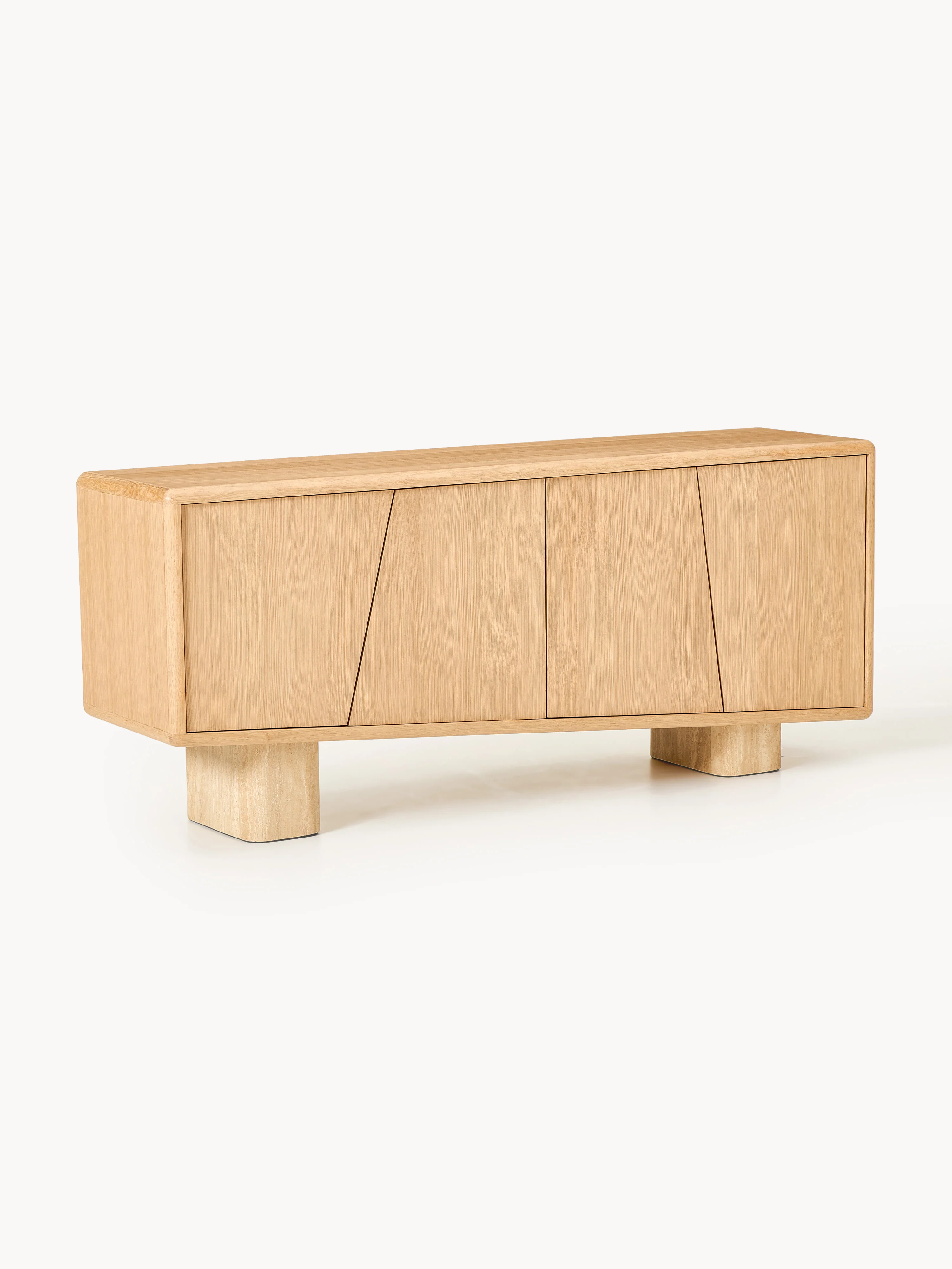 Houten dressoir Tundra met travertijn poten