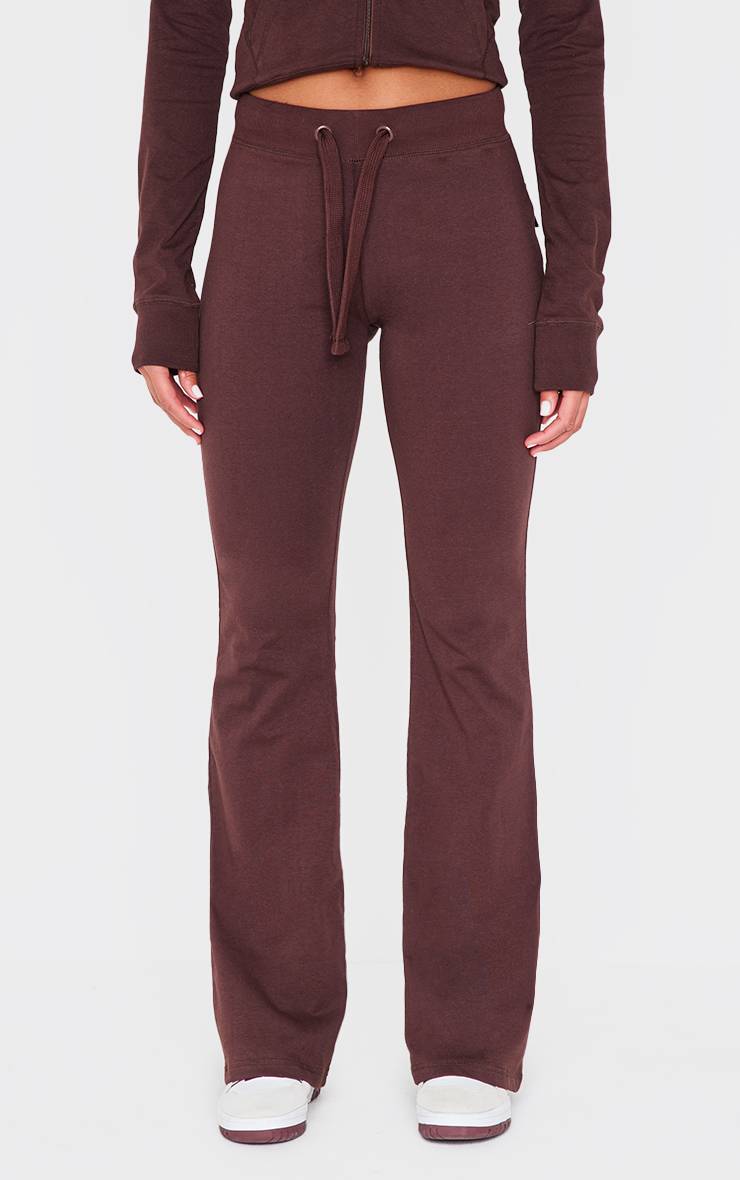 Chocolat Pantalon Évasé Skinny Taille Basse Coordonné