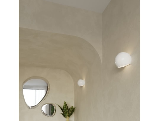 SOLLUX LIGHTING - Applique vernie globe blanc brillant