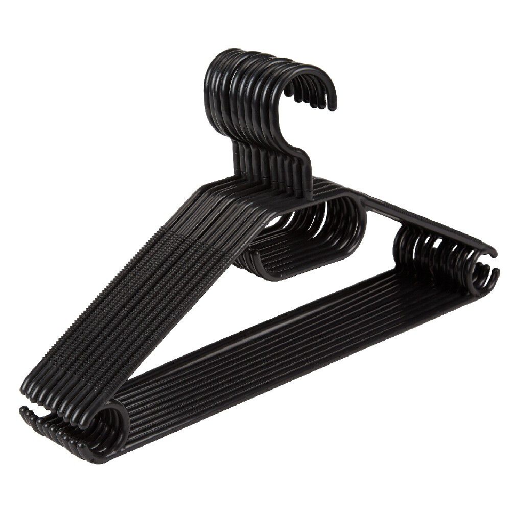 Cintre noir à crochet rotatif x10