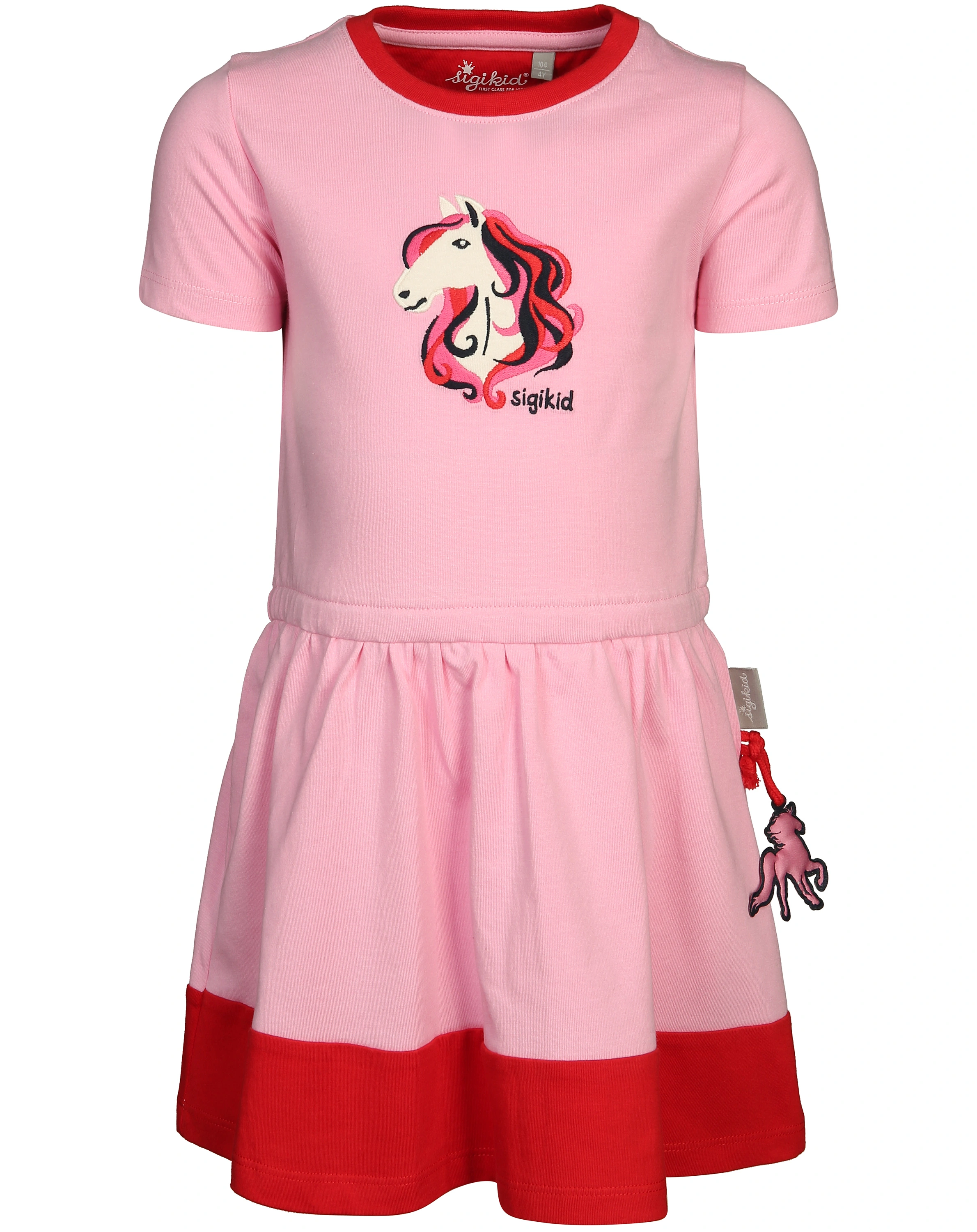 Kurzarm-Kleid PFERDEMÄHNE in rosa