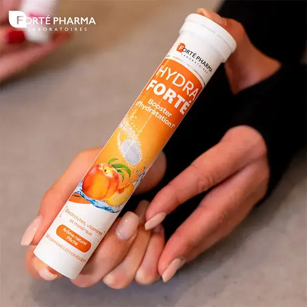 Forté Pharma Hydra Forté Pacote com 2 x 24 comprimidos Sabor Pêssego e Hortelã Limão