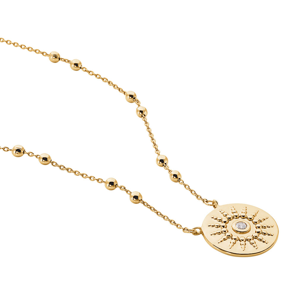 Collier Artea Plaqué Or Jaune Oxyde De Zirconium