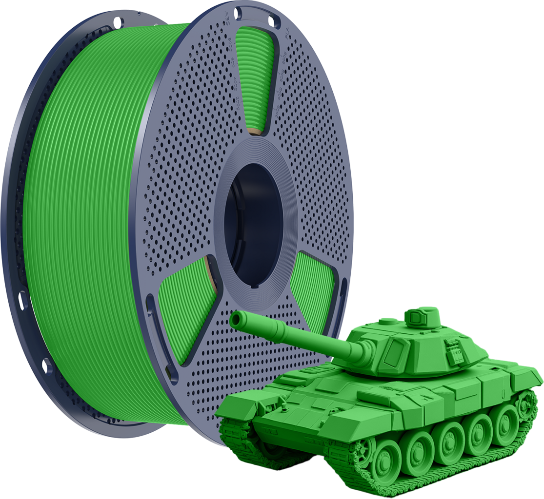 SUNLU  High-Speed PLA+ Green, 1,75 mm / 1000 g    Robustes PLA für Druckgeschwindigkeiten von bis zu 600 mm/s in Green