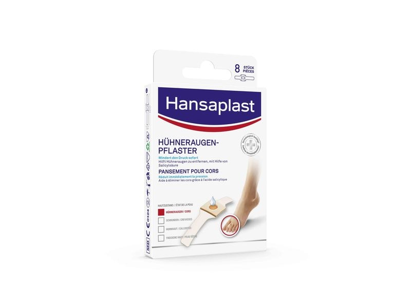 Hansaplast Hühneraugen-Pflaster 8 Stück Pflaster für sofortige Druckminderung bei Hühneraugen