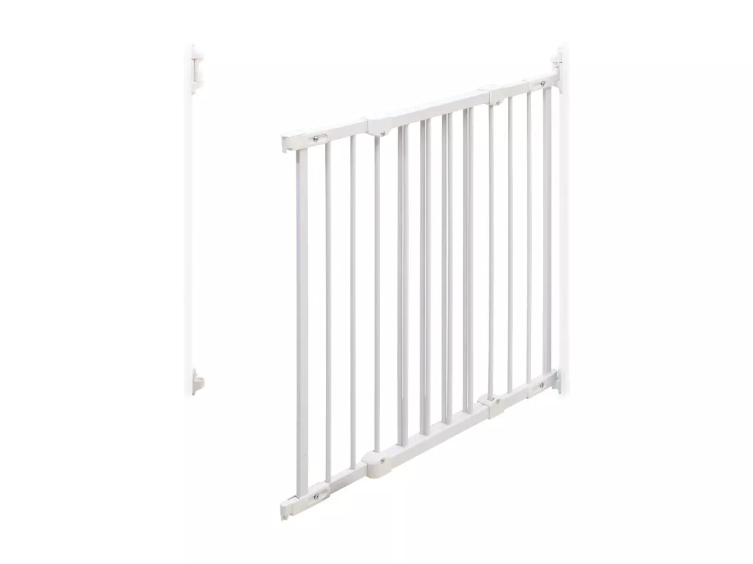 Barrière de sécurité bébé en acier Blanc