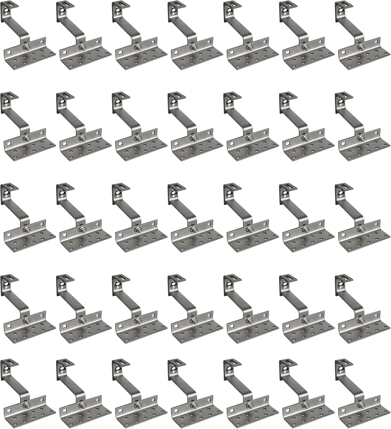 SUNEX® Dachhaken Photovoltaik MS6 Edelstahl 1.4016 | 3-fach verstellbar | Stärke 5/5/5 mm | Solar Dachhalterung