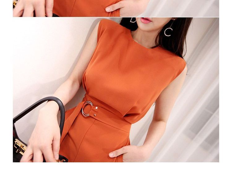 Cassidy - Mouwloze jumpsuit met wijde pijpen