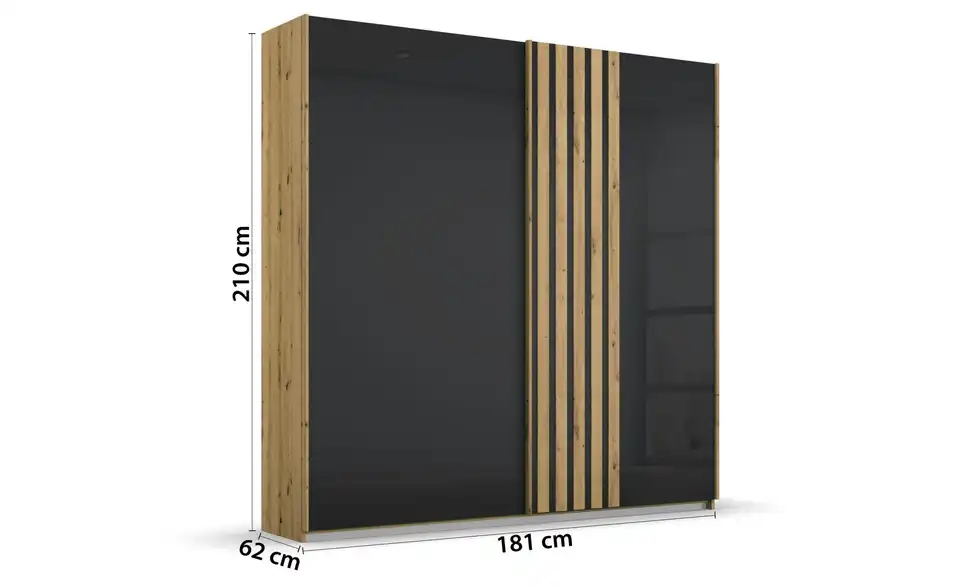 Schwebetürenschrank Mosbach 2 Stück 181 cm