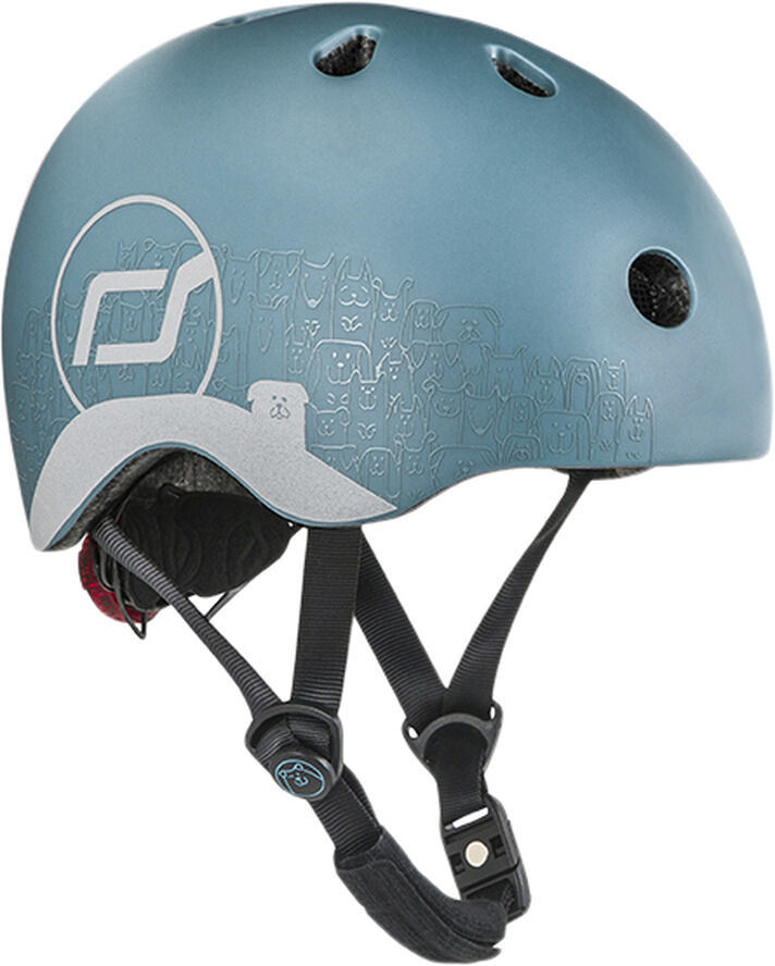 Scoot & Ride Helmet XXS reflective steel Blå