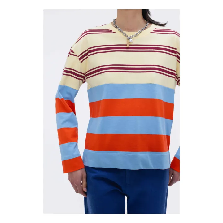 Our Sister T-shirt Sprinkled Lawn Rayures | Jaune
