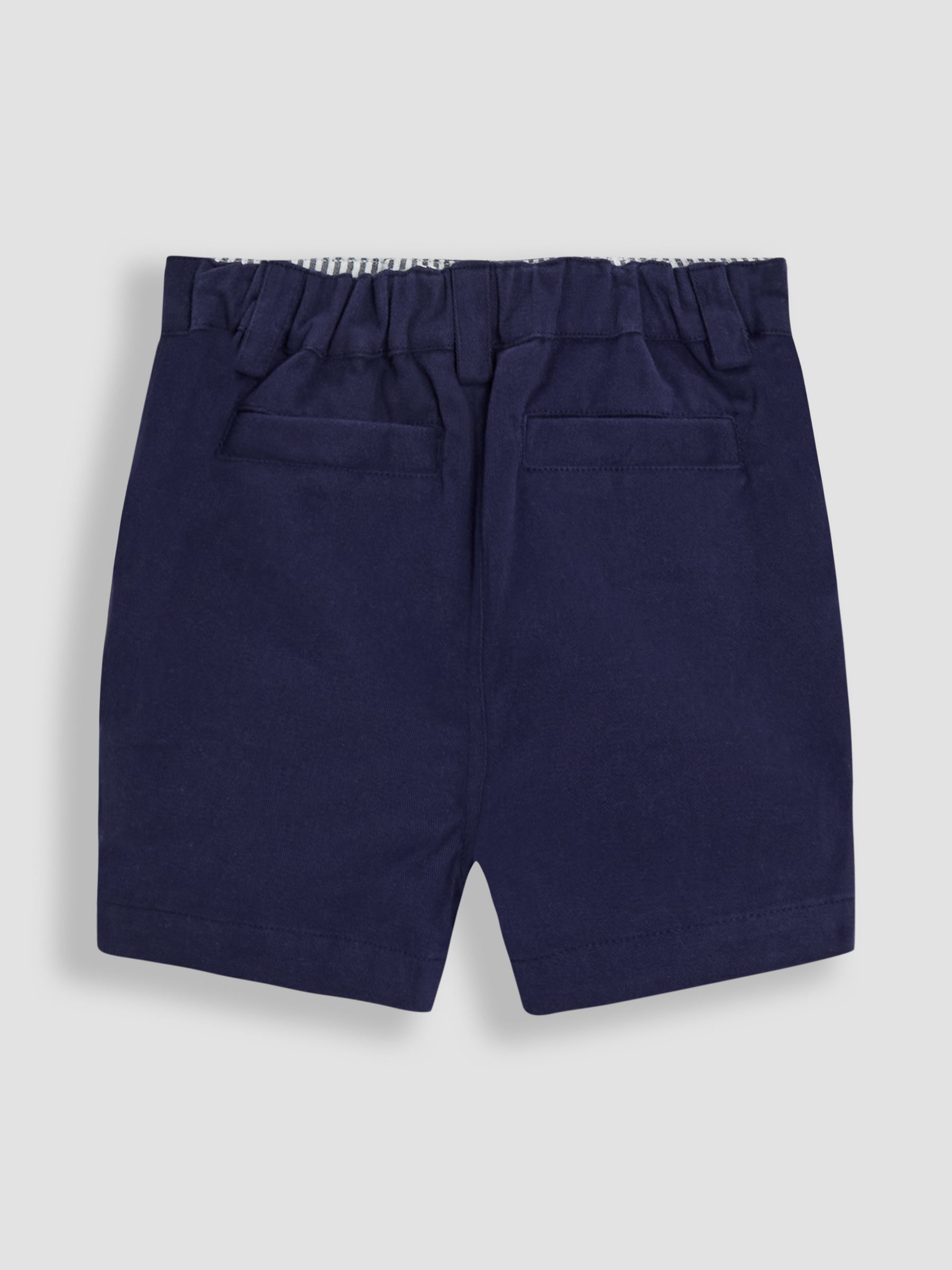 Donkerblauw - JoJo Maman Bébé Twill chino's 100% katoenen shorts