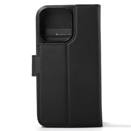 2in1 iPhone 16 Pro Echtleder Magnet Wallet Case Tasche Flip Cover (JOSSIP16PRO-M01) - Schwarz