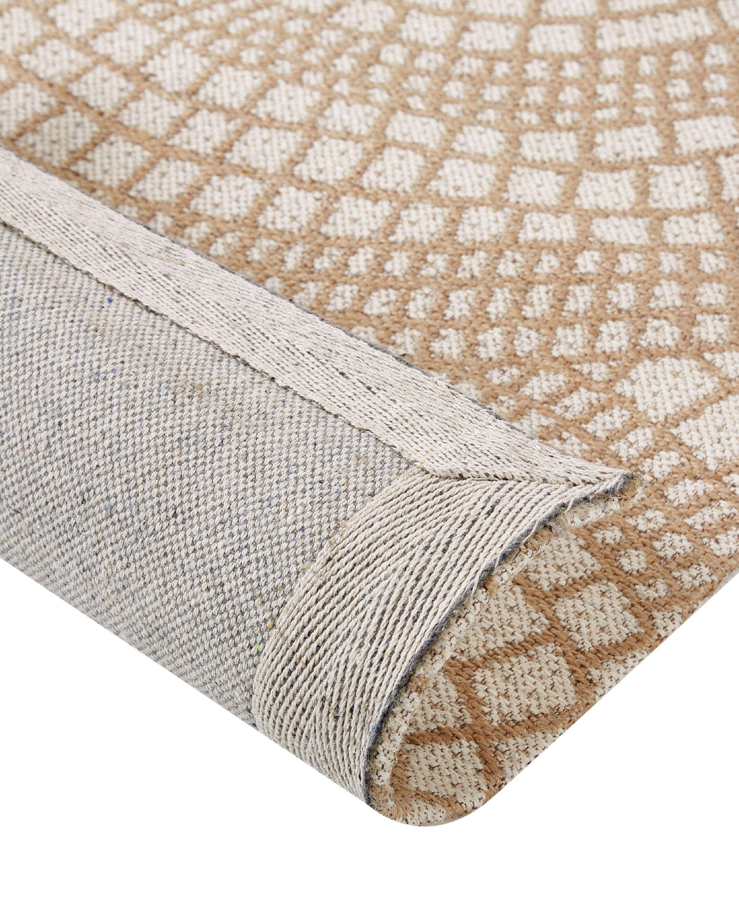 Vloerkleed ARIBA Wit Beige 160 x 230 cm Jute