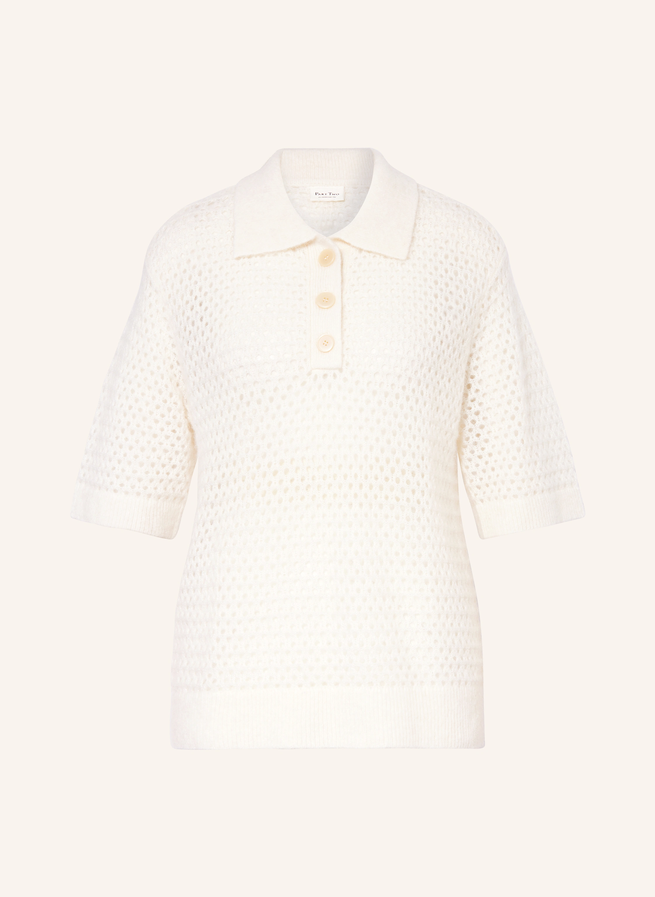Part Two Strick-Poloshirt mit Alpaka