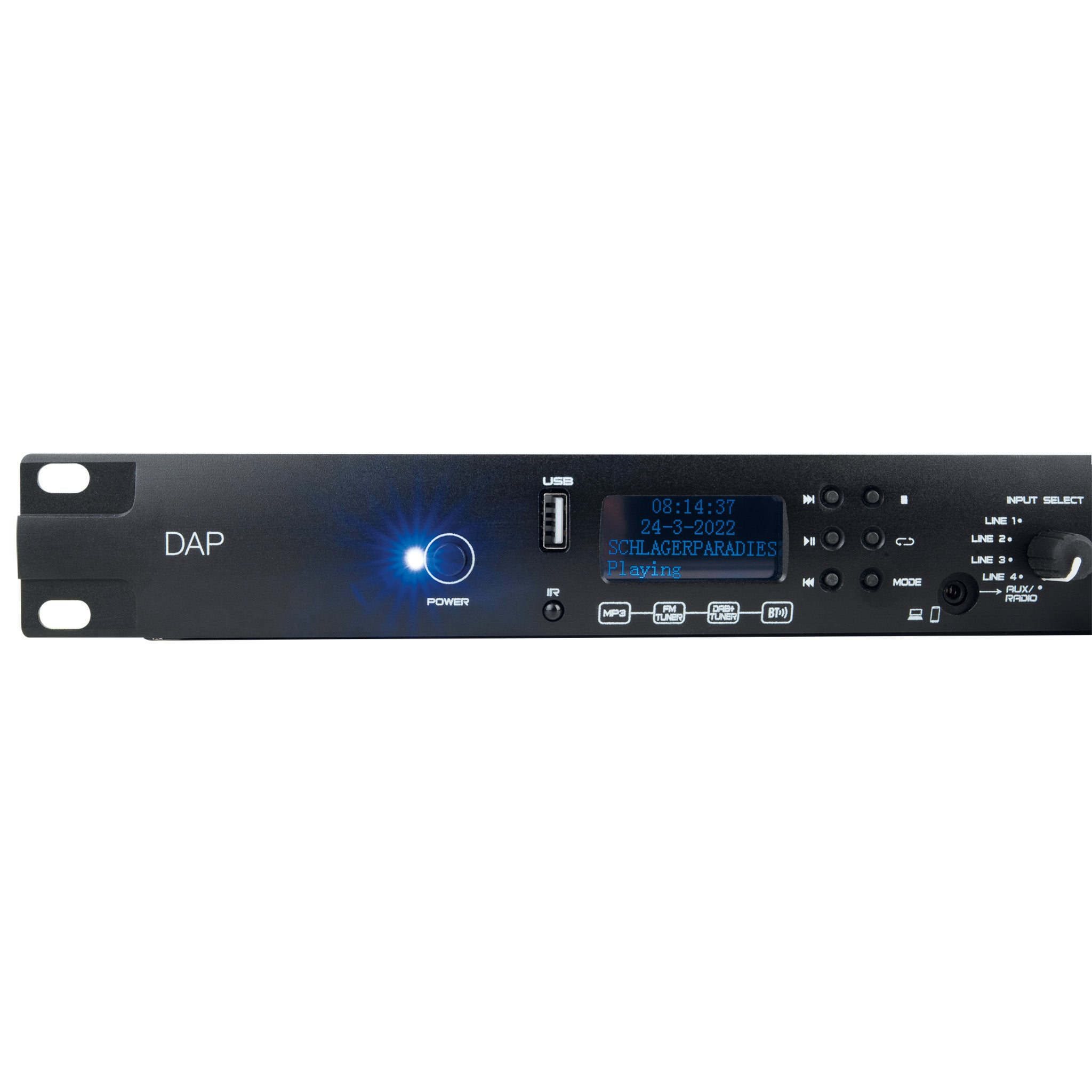 DAP MP-100DBT tuner & mediaspeler met DAB+, USB en bluetooth