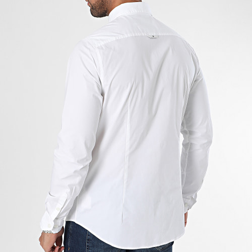 Chemise Manches Longues Slim 4614 Blanc