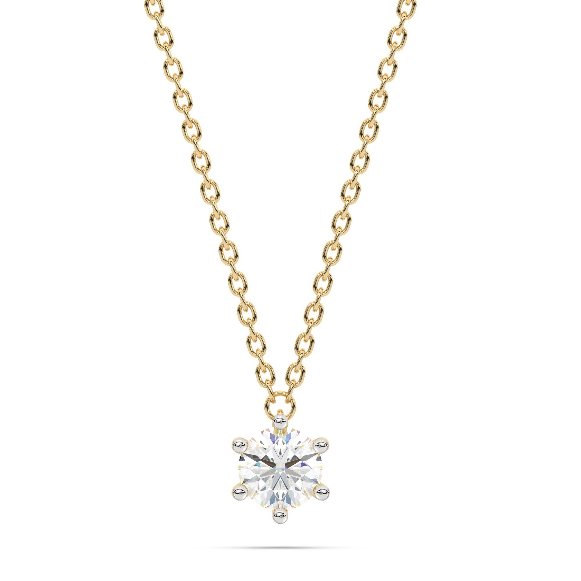 Diam Addict Halskette 585 Gelbgold mitim Labor gezüchtetem Diamanten