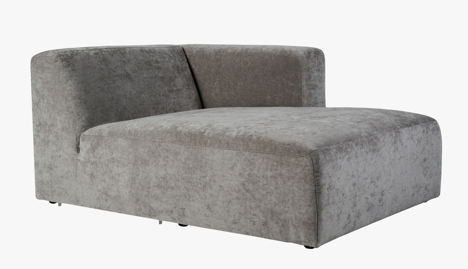 Modulsofa sjeselong høyre grå - 114x154x73 cm