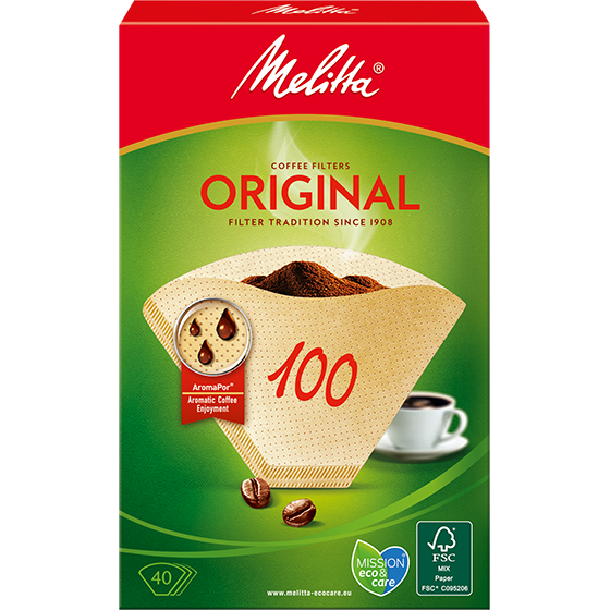 Melitta® Original, 100, braun, 40 St.|Filtertüten®