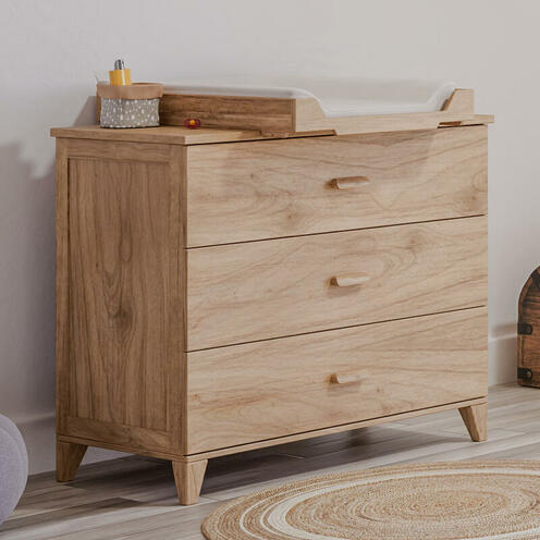 Commode 3 tiroirs NAÏA BOIS Naturel - THEO