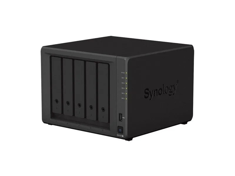 SYNOLOGY DS1522  - NAS-server - 5 bays - SATA 6Gb/s - RAID 0, 1, 5, 6, 10, JBOD - RAM 8 GB - Gigabit Ethernet - iSCSI support