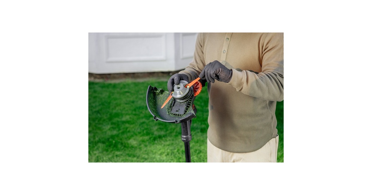 BLACK+DECKER18V grastrimmer met 2 messen zonder accu  (Zwart/oranje, 25 cm, accu en oplader niet inbegrepen)
