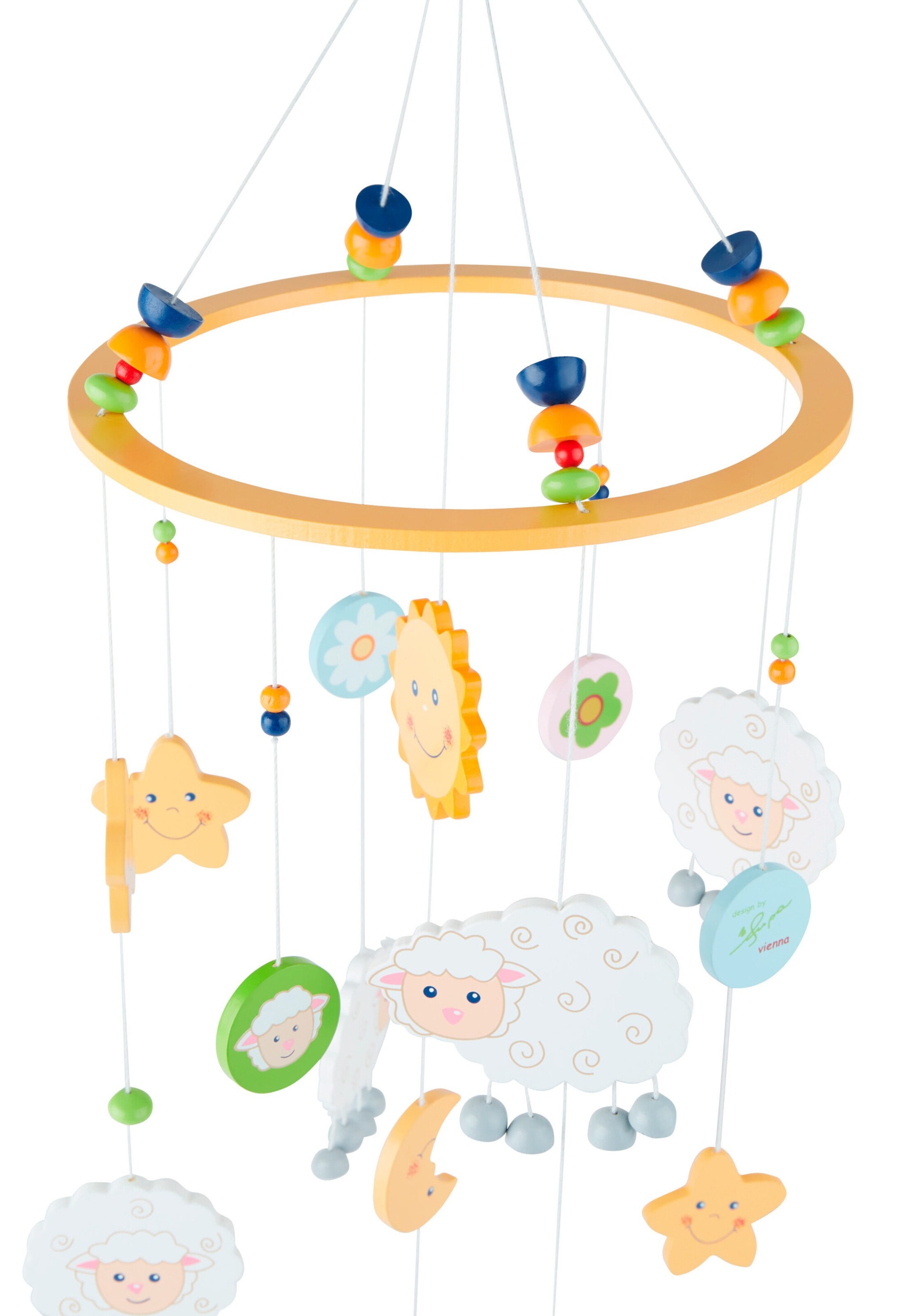 Bieco 3D Baby Mobile Schaf Betty Holz - ab Geburt Gelb