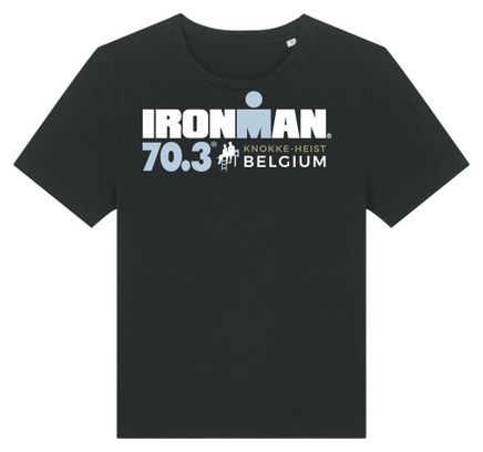 T-Shirt Manches Courtes Ironman 70.3 Belgium Noir Femme