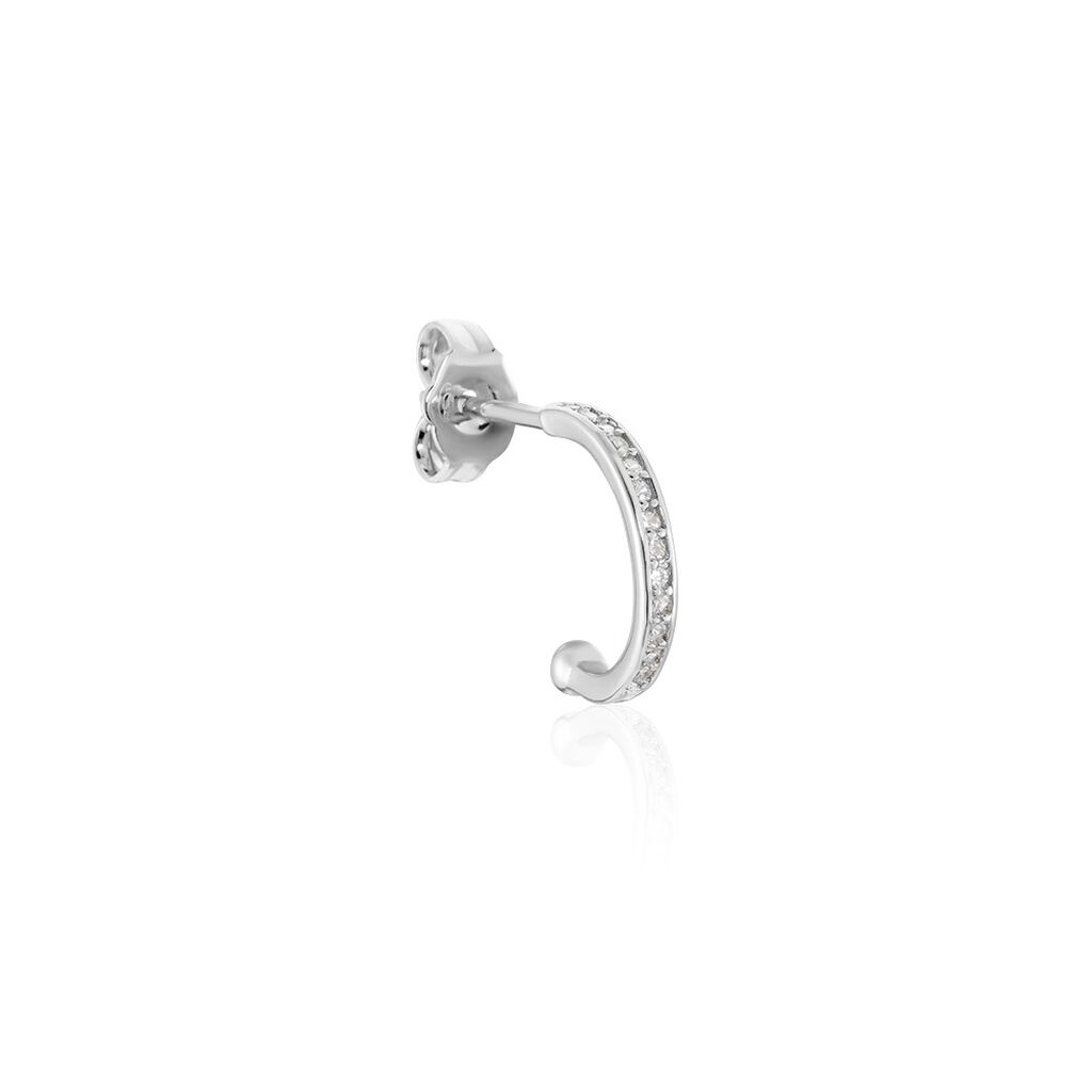 Créole Unitaire Argent Blanc Ancelin Oxydes De Zirconium